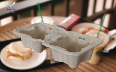 Tray Bagasse untuk Minuman Panas